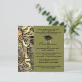 Cute Classic Camo Elegant 2015 Afstuderen Invites Kaart (Staand voorkant)