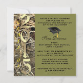 Cute Classic Camo Elegant 2015 Afstuderen Invites Kaart (Voorkant)