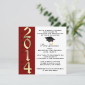 Cute Classic Elegant 2014 Afstuderen Invitation Kaart (Staand voorkant)
