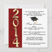 Cute Classic Elegant 2014 Afstuderen Invitation Kaart (Voorkant)