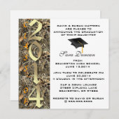 Cute Classic Elegant 2014 Afstuderen Invitation Kaart (Voorkant / Achterkant)