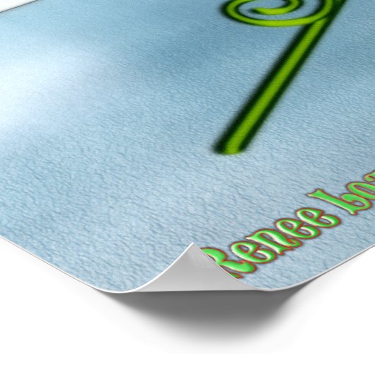 Cute Classic Santa Whimsey Poster (Hoek)