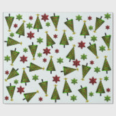 Cute Classic Santa Whimsey WRAPPING PAPER Cadeaupapier (Vlak)