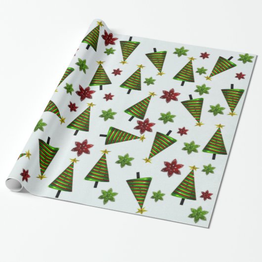 Cute Classic Santa Whimsey WRAPPING PAPER Cadeaupapier (Uitgerold)