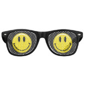 Cute Classic Yellow Smilling Face Retro Zonnebril (Voorkant)