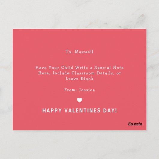 Cute Classroom 'Een beetje Bunny houdt van je' Val Briefkaart (Achterkant)