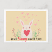 Cute Classroom 'Een beetje Bunny houdt van je' Val Briefkaart (Voorkant)