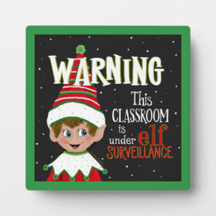 Cute Classroom Surveillance Elf Fotoplaat