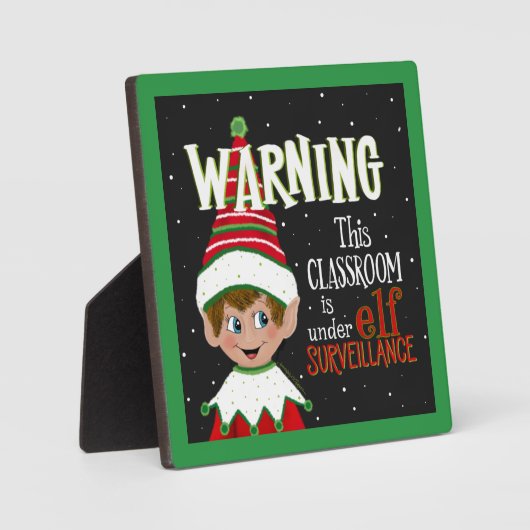 Cute Classroom Surveillance Elf Fotoplaat (Voorkant)