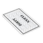 Cute Clean Dirty Farmhouse Kitchen Magneet (Rechterzijde)