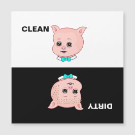 Cute Clean Dirty Pig Cartoon