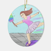 Cute Cleaning Lady Keramisch Ornament (Links)