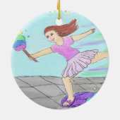 Cute Cleaning Lady Keramisch Ornament (Achterkant)