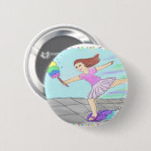 Cute Cleaning Lady Ronde Button 5,7 Cm (Voorkant /achterkant)