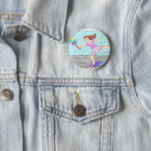 Cute Cleaning Lady Ronde Button 5,7 Cm (In situ)