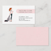 Cute Cleaning Maid House Clean Service Visitekaartje (Voorkant / Achterkant)