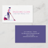 Cute Cleaning Maid House Clean Service Visitekaartje (Voorkant / Achterkant)