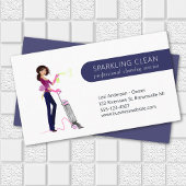 Cute Cleaning Maid Vacuum House Clean Service Visitekaartje