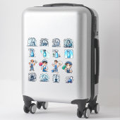 Cute Cleaning Service Icons & Characters - Vector Sticker (Koffer)