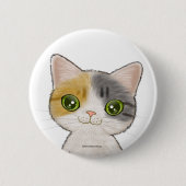 Cute Clico Cat Ronde Button 5,7 Cm (Voorkant)