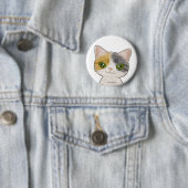 Cute Clico Cat Ronde Button 5,7 Cm (In situ)