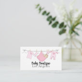 Cute Clothesline Baby Boutique Visitekaartje (Staand voorkant)