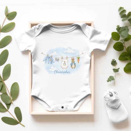 Cute Clothesline Peter the Rabbit Romper