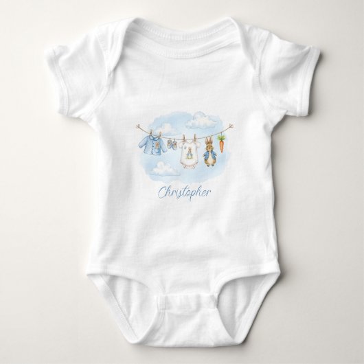 Cute Clothesline Peter the Rabbit  Romper (Voorkant)