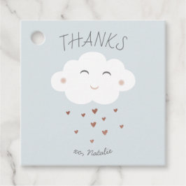Cute Cloud baby shower Bedankjes Labels