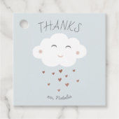 Cute Cloud baby shower Bedankjes Labels (Voorkant)