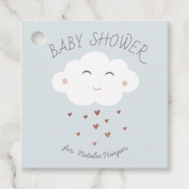 Cute Cloud baby shower Bedankjes Labels