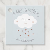 Cute Cloud baby shower Bedankjes Labels (Voorkant)
