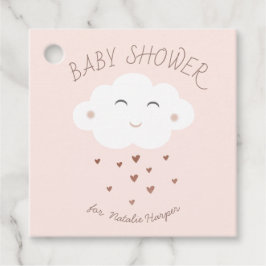 Cute Cloud baby shower Bedankjes Labels