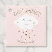 Cute Cloud baby shower Bedankjes Labels (Voorkant)