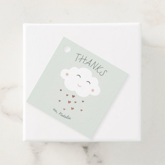 Cute Cloud baby shower Bedankjes Labels (In situ)
