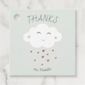 Cute Cloud baby shower Bedankjes Labels (Voorkant)