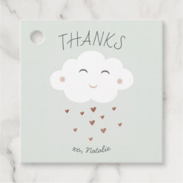 Cute Cloud baby shower Bedankjes Labels