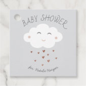 Cute Cloud baby shower Bedankjes Labels (Voorkant)