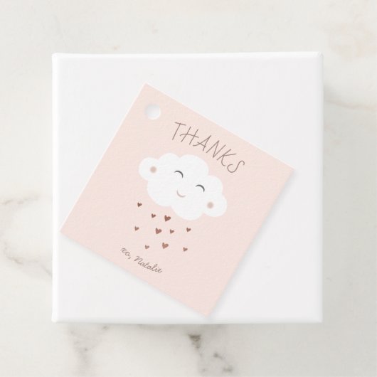 Cute Cloud baby shower Bedankjes Labels (In situ)
