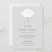 Cute Cloud Baby shower Kaart (Voorkant)