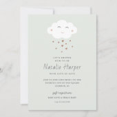 Cute Cloud Baby shower Kaart (Voorkant)