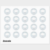 Cute Cloud baby shower Ronde Sticker (Vel)