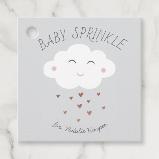 Cute cloud baby sprinkhaan bedankjes labels (Voorkant)