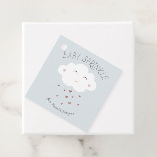 Cute cloud baby sprinkhaan bedankjes labels (In situ)