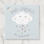 Cute cloud baby sprinkhaan bedankjes labels (Voorkant)