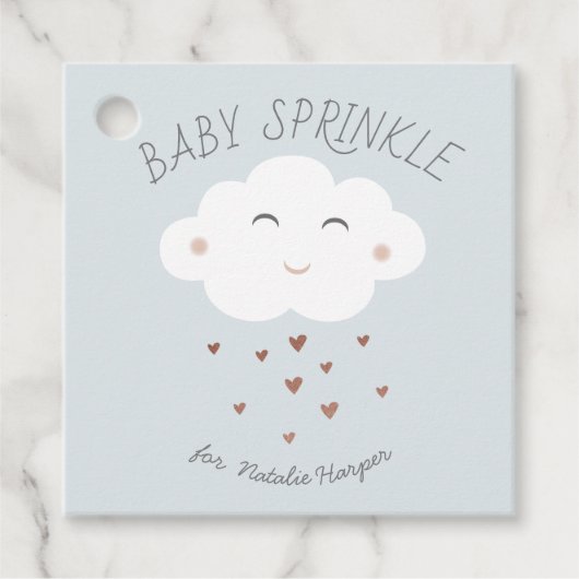 Cute cloud baby sprinkhaan bedankjes labels (Voorkant)