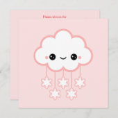 Cute Cloud Birthday Kaart (Voorkant / Achterkant)