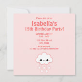 Cute Cloud Birthday Kaart (Achterkant)