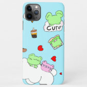 Cute cloud food frog phone case iPhone hoesje (Achterkant)