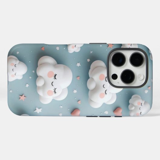 Cute Cloud Phone Case ☁️💙 (Achterkant (horizontaal))